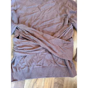 KBB by Kahlana‎ Wrap Front Sweater Womens Large Mauve Brown Excellent Knit Top thumbnail 2