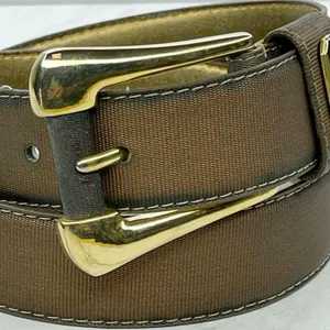 Vintage Ritz Bronze Faux Leather Belt Gold Hardware Small (S) ✨ thumbnail 10