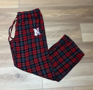 Nebraska Huskers Plaid Flannel Pajama Pants Large thumbnail 1