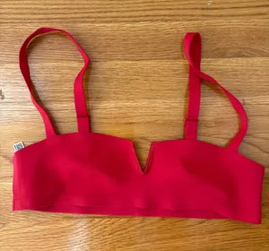 Intimately Free People Red V-Wire Bralette Adjustable Straps Size Small thumbnail 1