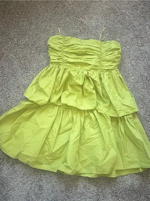 Endless Rose Lime Green Tiered Mini Dress thumbnail 4