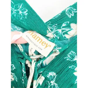 NWT Mira Boutique‎ Mamey Beachwear Daphne Floral Tunic Women's S Green Vacation thumbnail 5