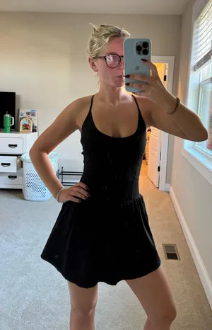 Athletic Black Mini Dress Romper Size XS thumbnail 1