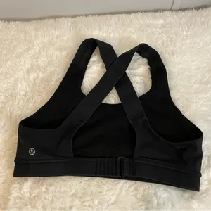 Lululemon Black Yoga Sports Bra Size 10 Medium Large thumbnail 2