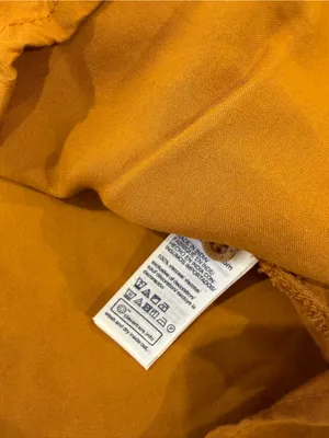 Tommy Hilfiger mustard yellow button down blouse in S thumbnail 5