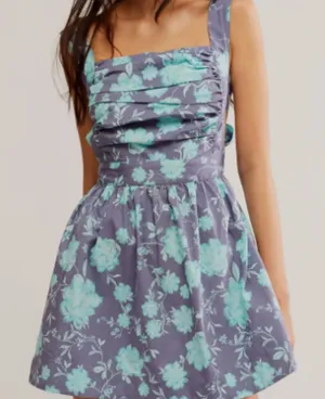 Free People Meet Me in Maui Sleeveless Minidress ocean Combo M thumbnail 1