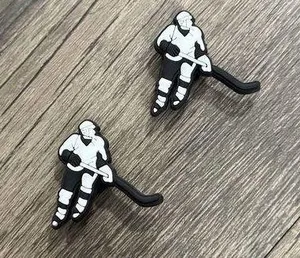 Hockey Player Team Sports Charm For Crocs Shoe Charms Bracelet - 2 Pieces thumbnail 1