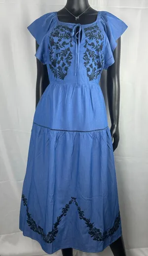Lost + Wander Riviera Midi Blue Medium Dress thumbnail 1