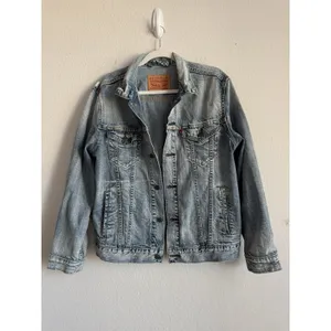 Levi's Strauss & Co Premium Denim Jacket Trucker‎ Blue Wash Women's Size Medium thumbnail 3