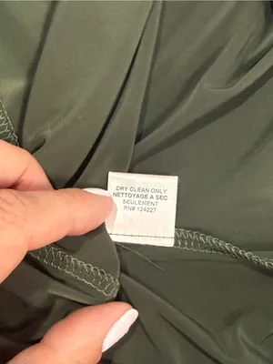 MISA Domino Tie Front Draped Ruched Knee Length Dress Olive Green Size XS NWT thumbnail 8