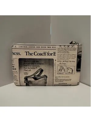 NEW Coach Newsprint Heritage Bundle Nolita 19 + Large Corner Zip Wristlet NWT thumbnail 11