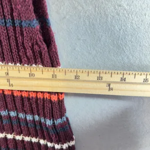518 | Abercrombie & Fitch Sleeveless Mock Neck Sweater Tank Burgundy Striped‎ XS thumbnail 3