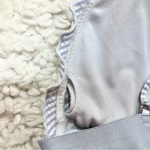 H&M Seersucker Striped Ruffle Bikini‎ Top Blue periwinkle 6 thumbnail 5