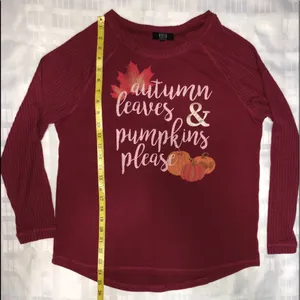 Autumn Leaves and Pumpkins Please Purple Size M thumbnail 3