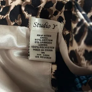 Y2K Cropped Button Front Halter Vest Top Sz M Leopard Animal Print Mob Wife thumbnail 5