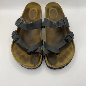 Birkenstock Mayari‎ Birko Flor Black Leather Sandals Womens Sz EU 36 US W5 thumbnail 3