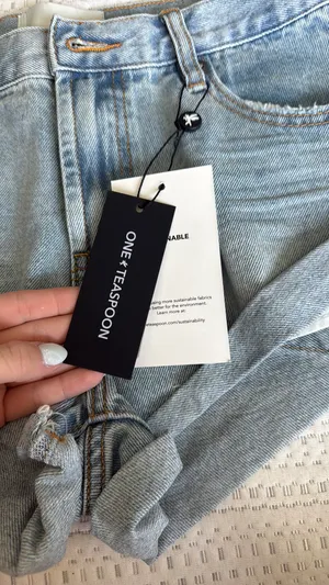 One Teaspoon NWT Denim Shorts 25 Blue thumbnail 5