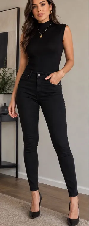 Levi's Black High-Rise Skinny Jeans for Women thumbnail 1