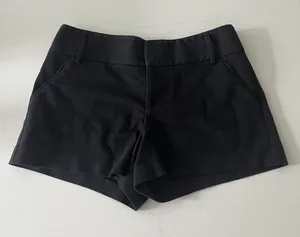 Alice + Olivia Black Trouser Cotton Blend Shorts Size 6 thumbnail 1