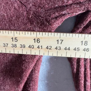 3275 | Y2K Abercrombie & Fitch Henley Sweater Dress Burgundy Women S thumbnail 3