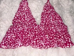 SheIn Pink leopard print halter top thumbnail 5
