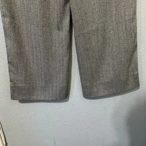 Zara Women‎ Bloggers Favorite Gray Wide Leg Herringbone Elastic Waist Pants Sz L thumbnail 10