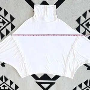 We The Free Alameda Soft Ribbed Oversized Turtleneck in Ivory/White Medium thumbnail 8