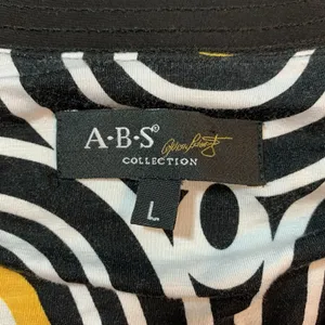 ABS Allen Schwartz Retro Y2K 70s Style Dress Womens Large‎ Square Neck Stretch thumbnail 5