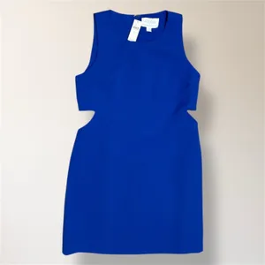 Anthropologie Mare Mare Blue Mini Dress Cutout Shift‎ Homecoming Cocktail thumbnail 6