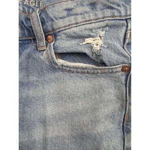 American Eagle 90s Bootcut Jeans Light Wash Split Hem 8 Short Real Good Stretch thumbnail 5