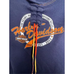 Harley Davidson Graphic Short Sleeve T-Shirt With Leather Strands thumbnail 2