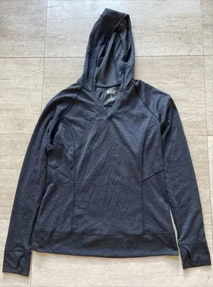 REI Athletic Pullover‎ Polyester Hoodie Women's Medium Gray thumbnail 1