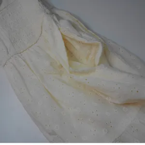Sim & Sam Ivory Eyelet Smocked Tiered Midi Dress L NWT‎ Cottagecore Prairie Boho thumbnail 7