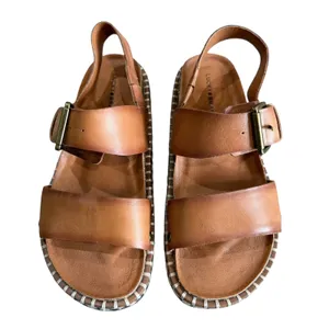 Lucky Brand Leather Sandals Women's 7M Brown Umora Platform Boho Indie Gypsy thumbnail 3