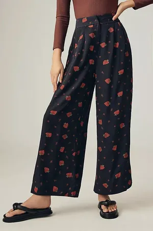 Farm Rio Printed Wide-Leg‎ Pants Size Medium thumbnail 1