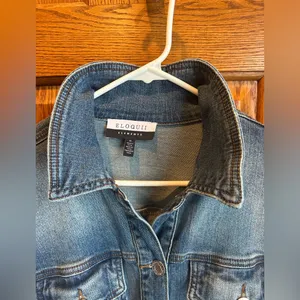 Denim Shirt Dress Plus Size 16 Stretch Belt Eloquii Sz 16 thumbnail 3
