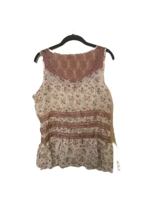 Girl Krazy Y2K Vintage Sheer Floral Bohemian Tank Top thumbnail 3