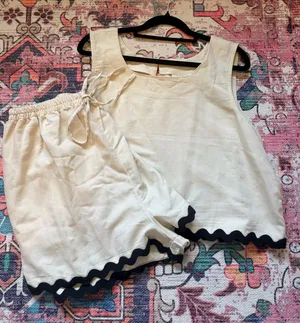 Midnight Sky Matching Set Linen Wave Tank & Shorts thumbnail 1