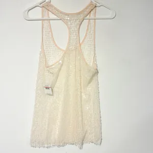 Free People Intimately Size XS Peach Sequins Women's Top Tank NEW thumbnail 4
