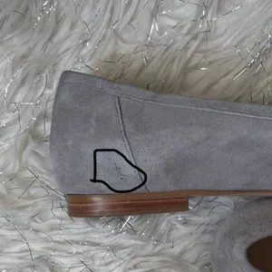 Talbots Gray Women’s Ryan Scaloop Flats Suede Loafers with Stud Detail Size 9M thumbnail 10