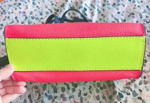MARC JACOBS The Mini Grind Leather Crossbody Colorblock yellow rose pink Lock thumbnail 7