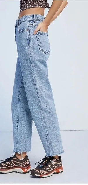PACSUN Women’s Jeans Light Wash High Waisted Straight Leg Size 30 Short Raw Hem thumbnail 4