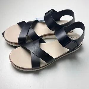 Time and Tru Adjustable Ankle Strap So Comfortable Black Sandals Sz 8.5 NWT thumbnail 1