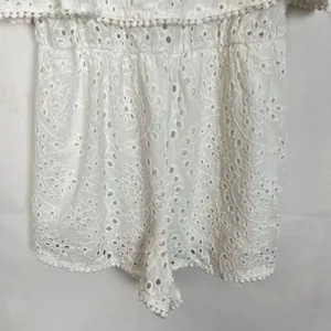 LA Hearts Eyelet Sleeveless Ruffle White Romper thumbnail 5