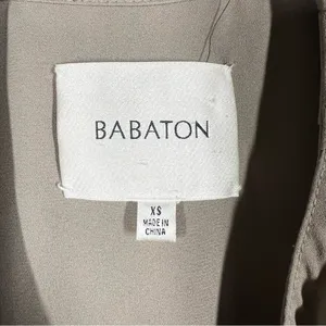 Aritzia Babaton Taupe Light Academia Flowy Quincy‎ Tie Waist Lightweight Jacket thumbnail 6