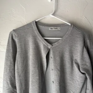 Grace Karin Womens Cardigan‎ Sweater Gray V Neck Button Front Knit Preppy Medium thumbnail 2