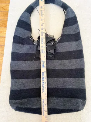 Alice + Olivia Y2K Knit Sweater Hobo Bag Striped Chains Avril Lavigne Punk thumbnail 9