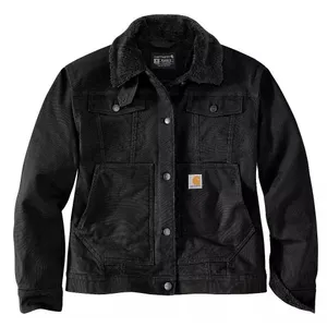 Carhartt Womens Rugged Flex Canvas Sherpa Lined Jacket Black Size XL NEW NWOT thumbnail 6