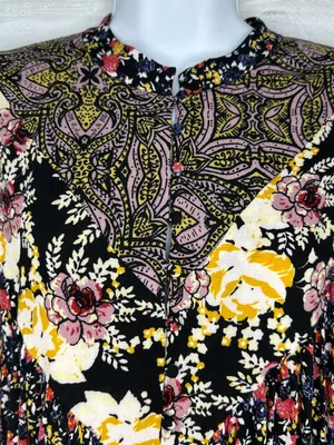 Free People Wildflower Fields Tunic Size Small Flowy Relaxed Fit Multicolor thumbnail 3