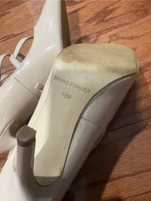 Marc Fisher Nude Patent Pointed-Toe Strappy Pumps thumbnail 5
